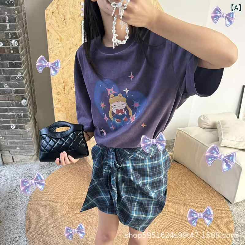 プルオーバー レディース 半袖 カットソー トップス 労働者の一団のど頚 ハート形 グラフィティ 刷り上げる 表どおり系 心地よい 夏 工芸刷り上げる ヴィンテージ風 吹きつける パロディー風 ゆったり 冷やりとした 綿織物 お出かけ デイリー 通気性