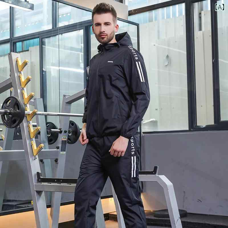 サウナスーツ メンズ レディース ダイエット 脂肪燃焼 発汗 上下セット ストレッチ 軽量 ジョギング ランニング トレーニング ジム フィットネス ウォーキング 運動着 スポーツウェア 男女兼用 洗濯可能 大きいサイズ