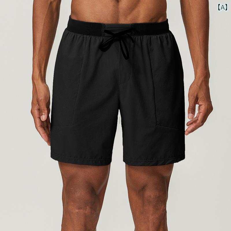 ショートパンツ メンズ スポーツ 速乾 ランニング ハーフパンツ 吸汗 通気性 軽量 ドライ 膝上 トレーニング ジム ウェア 運動 テニス サッカー ジョギング フィットネス ボトムス カジュアル アウトドア 夏 無地 ズボン