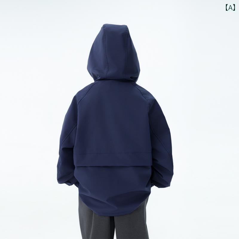 上衣 お坊っちゃん 御山パーカー ボンネット付き添い人 キッズ 小わっぱ服 アウター 上衣 防風 撥水 ロゴタイプ 刺しゅう 秋 心地好い 運動競技 通学 野あそび 難民キャンプ アウトドア お坊っちゃん 厚地の外套 上衣 前掛け