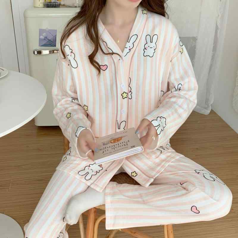 授乳服 マタニティパジャマ 前開き 長袖 上下セット ウエストアジャスター 快適着心地 スナップボタン採用 産前産後 ルームウェア 入院準備 出産準備 秋冬 Ｖネック ストレッチ性 長ズボン 授乳口付き 授乳期 ポケット付き ワイドパンツ アニマル柄