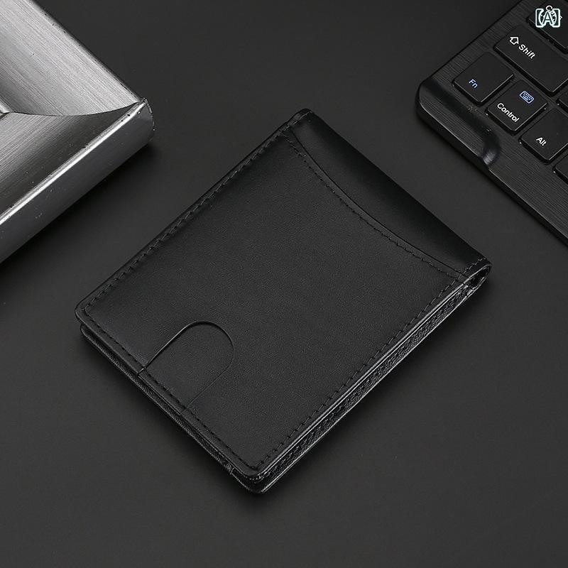 マネークリップ メンズ 財布 二つ折り 革 牛革 カードケース 薄型 スリム RFID スキミング防止 磁気防止 レザー カード入れ コンパクト スマート シンプル ビジネス 贈り物 ギフト プレゼント 紳士 父の日