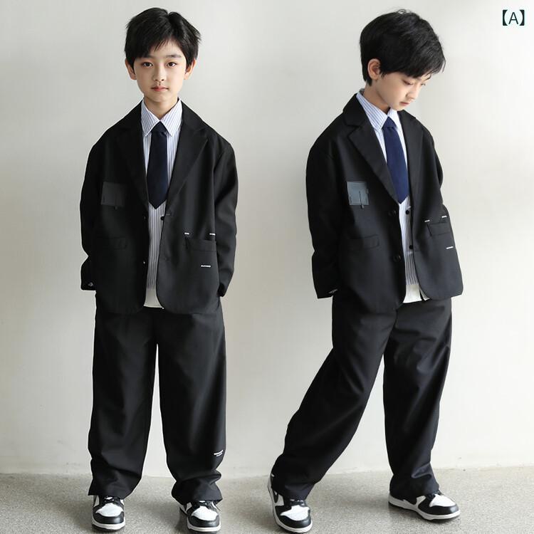 キッズ スーツ 男の子 セットアップ フォーマル 子供服 ジャケット パンツ ズボン 上下セット 英国風 紳士服 ジュニア 結婚式 発表会 卒園式 入園式 入学式 卒業式 七五三 ピアノ 演奏会 冠婚葬祭