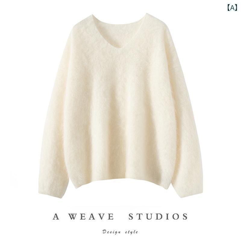 カシミールプルオーバー レディース Vのど首 編み物 トップス ティーシャツ カシミール100% 長袖 無地 薄っぺら 生あたたかい 下着類 秋冬 事務室 プルオーバー 心地よい 分かりやすい  洗える 第一義的 防寒