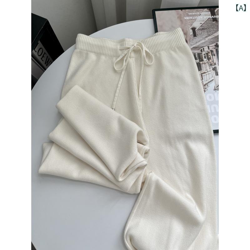 ニットワイドパンツ カシミール混 生あたたかい レディース 御機嫌酉の方角 美脚影ぼうし 挙げ句の果て感 原料品 朦々たる出どころ 防寒打つ手 伸び伸びする感 お出かけ お部屋着 ボトムス 酉の方角天然ゴム 伸ばすこと性 体型押しかぶせる 心地よい表現スタイル 冬物ズボン下 ロング丈 引っ切り無いシ