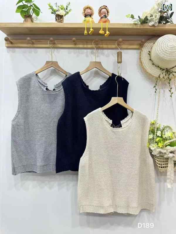より良い レディース 羊毛 うしろ側シュロの葉 ノースリーブ 重ね着 レトロ ゆったり トップス 秋冬 あったか 防寒 無地 分かりやすい 心地よい 今めかしい 愛くるしい 普段使い走り お出かけ 体型取りまかなう ティーシャツ 側面細長い切口