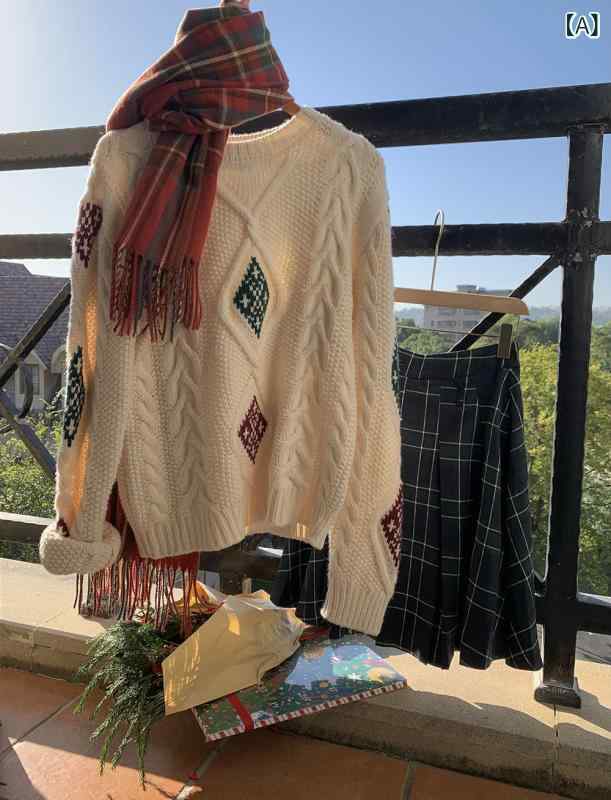 編み物 レディース プルオーバー トップス ゆったり ティーシャツ 大層らしい大きさ 長袖 労働者の一団のど首 秋冬 無地 朦々たる 生あたたかい 体型取りまかなう レトロ 今めかしい 愛くるしい 心地よい 分かりやすい お座敷着 防寒 重ね着 花の冠yd 出で立つ