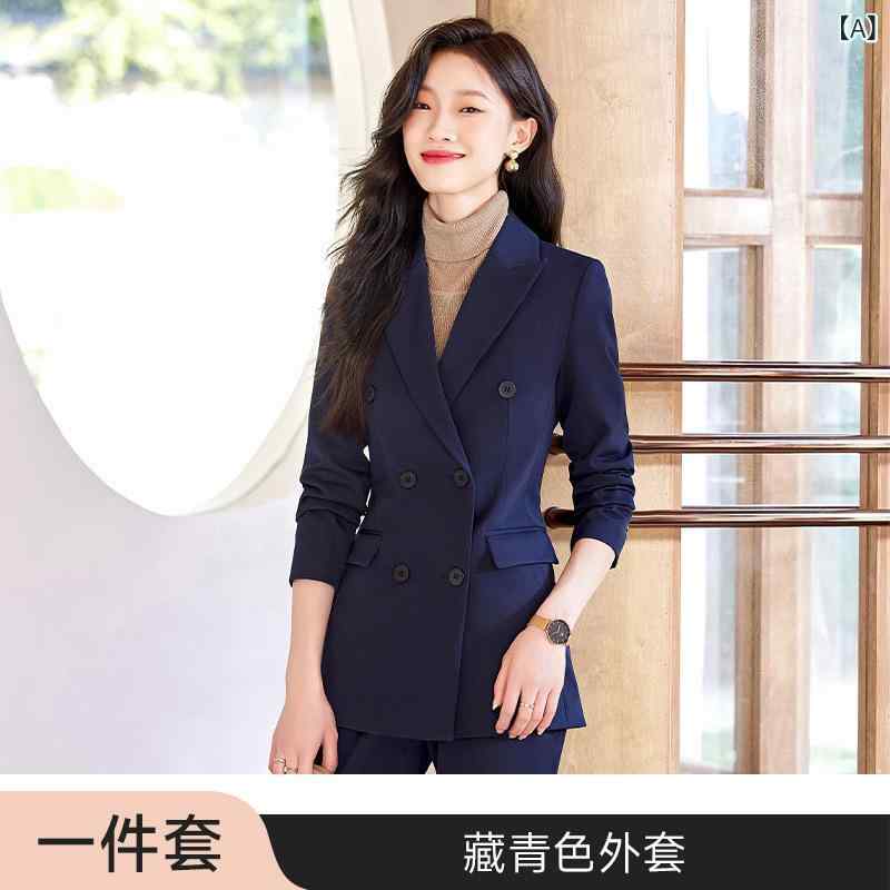 テーラードジャケット レディース セットアップ パンツスーツ オフィス 通勤 フォーマル ビジネス 事務服 無地 ブルー 長袖 上下セット 卒業式 入学式 母親 ママスーツ リクルート 面接 就活 七五三 大きいサイズ
