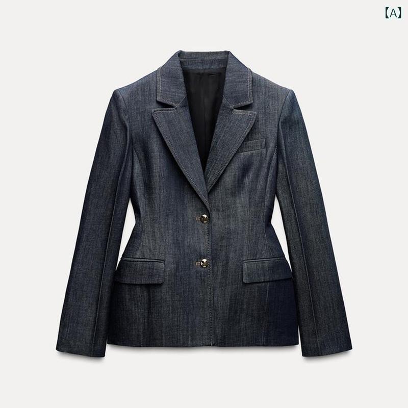 セットアップ レディース デニム 3点セット ジャケット ベスト ロングパンツ テーラードジャケット ジレ ズボン 春秋 カジュアル 重ね着 レイヤード お出かけ 旅行 デイリー 普段使い ジーパン ボトムス アウター