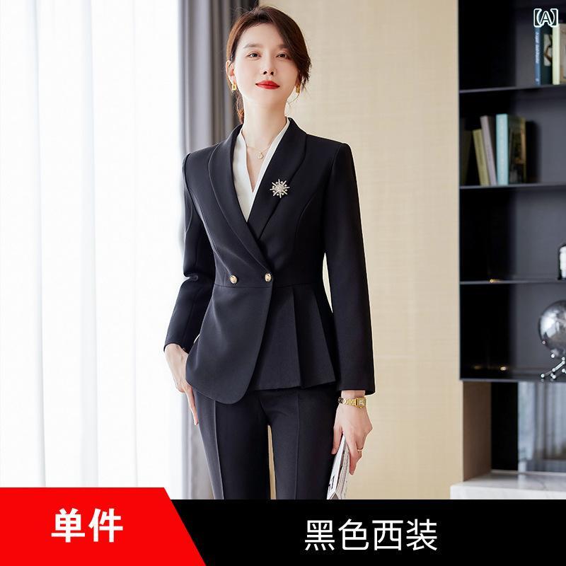 テーラードジャケット レディース 背広 上衣 商行為 シングル 長袖 事務服 執務室 通い 心地よい フォーマル はいり込む式 卒式 面会 気が大きい大きさ アウター 羽織り 年月冬 伸ばすこと 洗える 無地 薄墨色