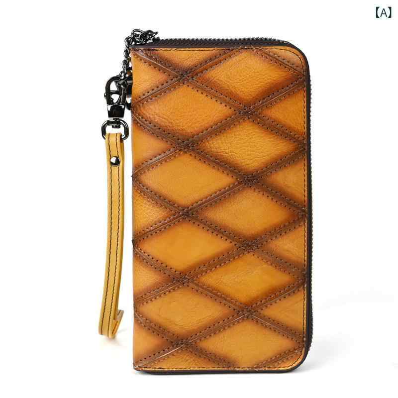 長財布 レディース 財布 大容量 スマホポーチ ラウンドファスナー クラッチバッグ カードケース レトロ ヴィンテージ調 配色 パッチワーク 多機能 小銭入れ 札入れ カード入れ 収納たっぷり ロングウォレット