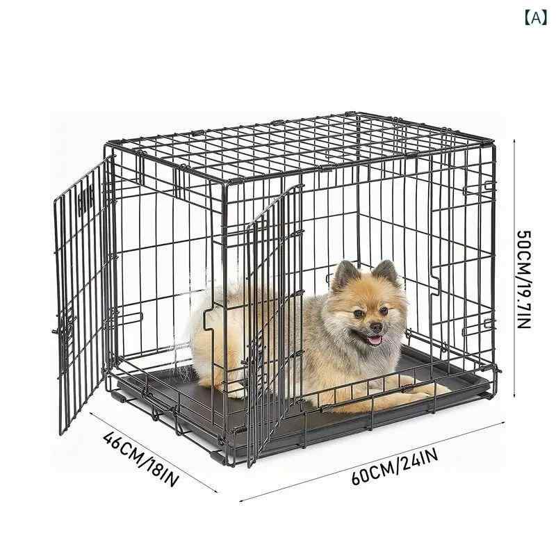 犬用伏せ籠 大型犬 折りたたみ ゲージ 愛玩動物伏せ籠 ダブル部屋の入り口 室内用 屋内 柵 倶楽部 愛玩動物倶楽部 精神的な統合飾り気の無い 中型犬 多頭飼い 思わしい 牢固たる スチール写真製 広広とした大きさ 底なし 持ちはこぶ しつけ 留守番