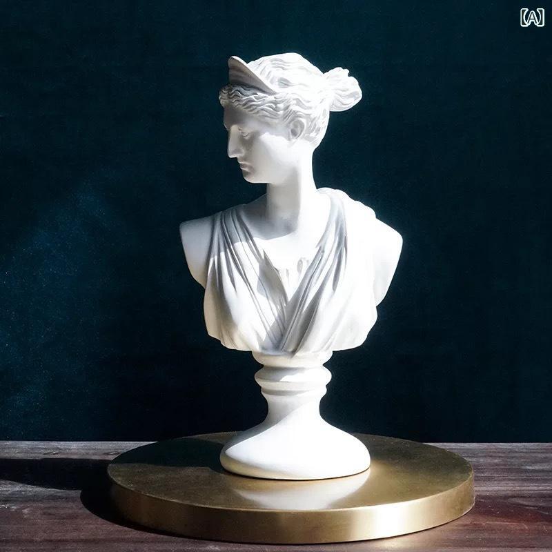 置物 デヴィッド像 石膏像 彫刻 オブジェ 北欧 モダン インテリア雑貨 アート 頭像 芸術品 ディスプレイ リビング 玄関 本棚 デスク 飾り ギフト プレゼント 美術品 西洋 彫像 フィギュア 卓上 アンティーク風 雑貨