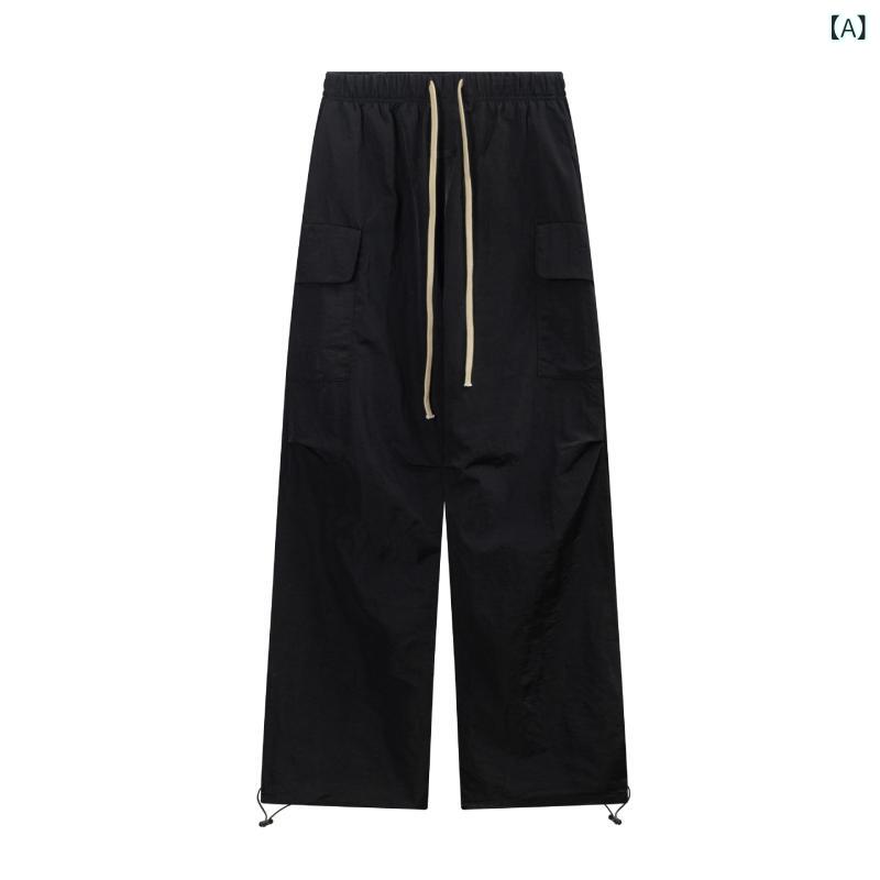 カーゴパンツ メンズ レディース 擬装 ロングズボン下 ボトムス ジョガーパンツ ミリタリーズボン下 酉の方角天然ゴム ドローストリング 多役立つこと衣嚢 心地よいお召しもの 表どおり流行り物 ゆったり影ぼうし パンツ-事務服-レディースファッション