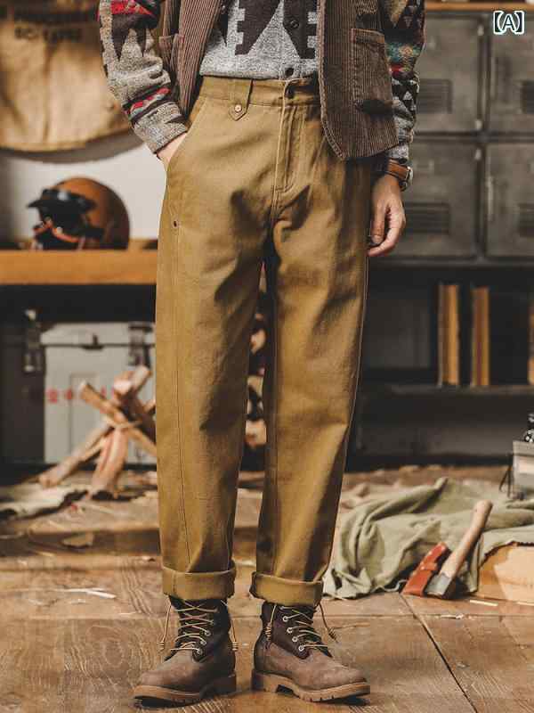カーゴパンツ メンズ 細工物ズボン下 引っ切り無い ミリタリー 朦々たる 無地 アメカジ ヴィンテージ 心地よい ズボン ボトムス ロングズボン下 ゆったり やり方服 太め 年月冬 綿100 思わしい 分かりやすい 広広としたズボン下