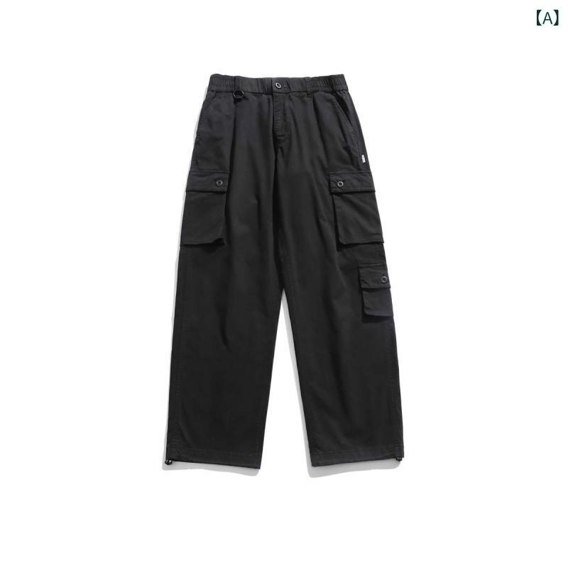カーゴパンツ メンズ 細工物ズボン下 ミリタリーズボン下 ロングズボン下 ボトムス 多衣嚢 心地よい 引っ切り無い ゆったり アウトドア 進め方着 太め 春夏 秋 酉の方角天然ゴム ズボン 流行り物 無地 綿 綿織物 格好のいい 事務服-レディースファッション