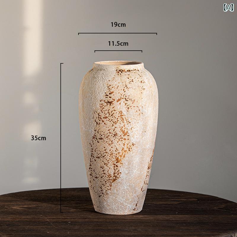 花瓶 陶器 おしゃれ インテリア フラワーベース モダン アンティーク 陶磁器 北欧 リビング ダイニング 玄関 置物 ドライフラワー 生花 生け花 シャクヤク シンプル ギフト 飾り オブジェ ホワイト ベージュ