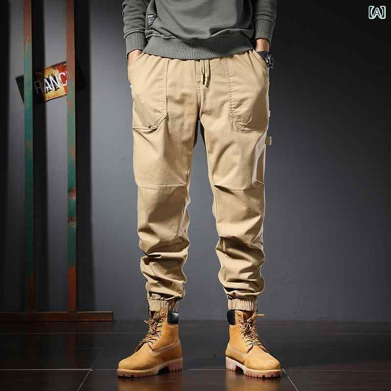 カーゴパンツ メンズ 大きいサイズ ワークパンツ ジョガーパンツ テーパードパンツ ウエストゴム ストレッチ ゆったり ミリタリーパンツ カジュアル 作業服 イージーパンツ ボトムス ズボン ロングパンツ 春秋冬