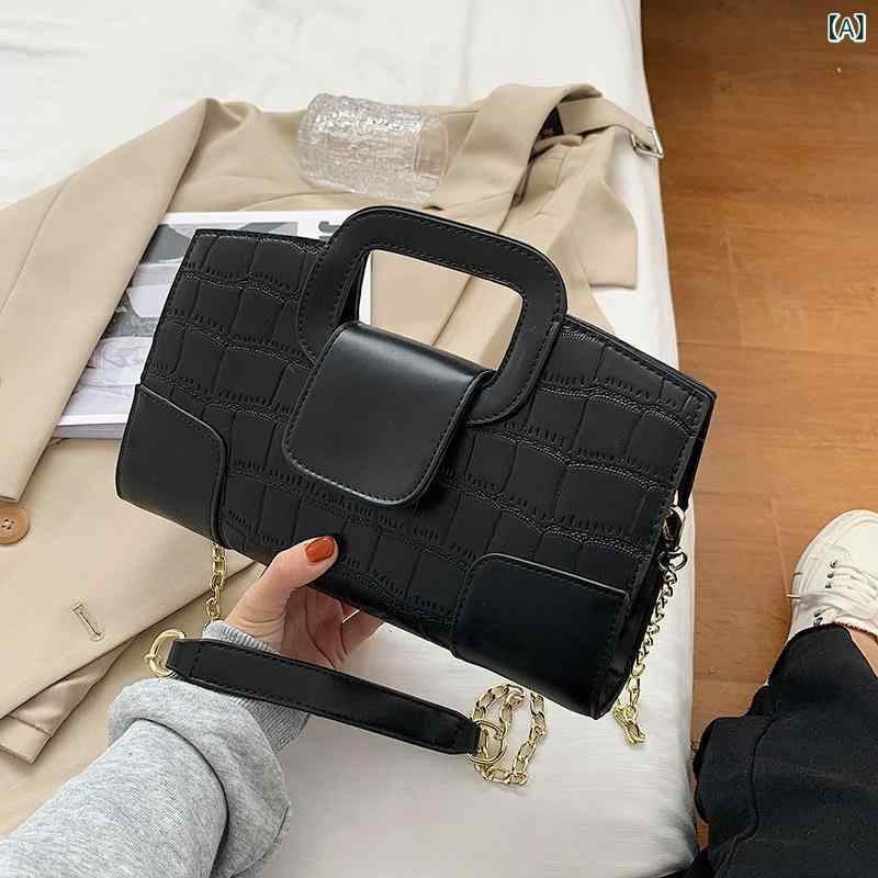 ショルダーバッグ レディース 斜めがけ 軽量 2way チェーンバッグ クロコ型押し スクエアバッグ フェイクレザー素材 パーティーバッグ フォーマルバッグ 肩掛け 結婚式用 披露宴 冠婚葬祭