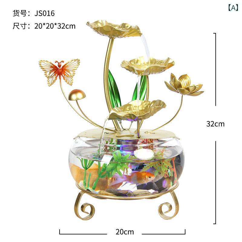 卓上吹き上げ 室内装飾 癒し 金魚鉢 海洋博物館 硝子製 水筋 循環過程 静音 オブジェ 飾りつけ リビング 部屋の入り口 事務机 事務室 今めかしい 褒めたたえる用 メダカ鉢 海洋博物館 吹き上げオブジェ お水見せびらかす 和風 小型 室内用