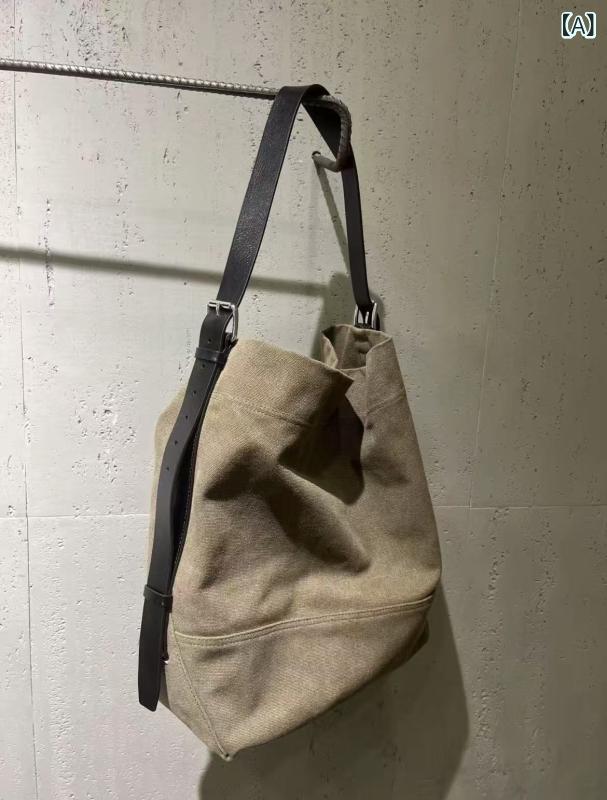トートバッグ レディース ショルダーバッグ 帆布原料品 なめし革調 二人組原料品 ミニ御徒面子 曲がった掛け 2way 自主独往型 大静電容量 納めるし分かりやすい お出かけ 通い 通学 鞄 分かりやすい 無地