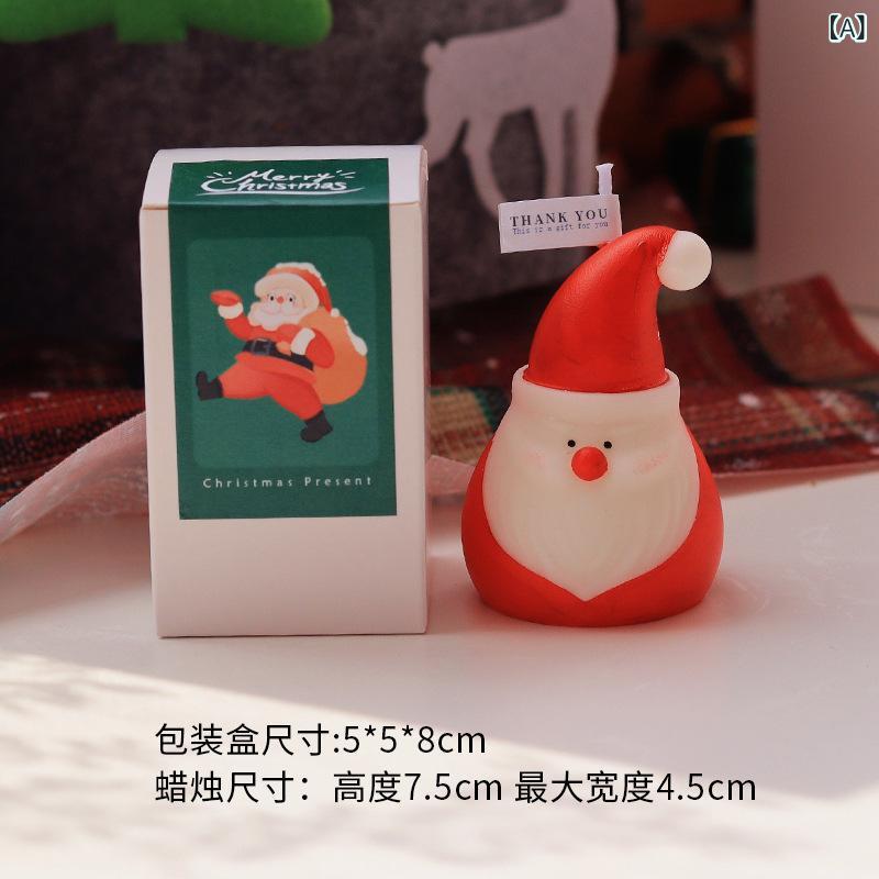 アロマキャンドル クリスマス プレゼント ギフト 雪だるま トナカイ ツリー 卓上 インテリア 雑貨 飾り パーティー 飾り付け 贈り物 香り付き おしゃれ かわいい 北欧 癒し 置物 プチギフト