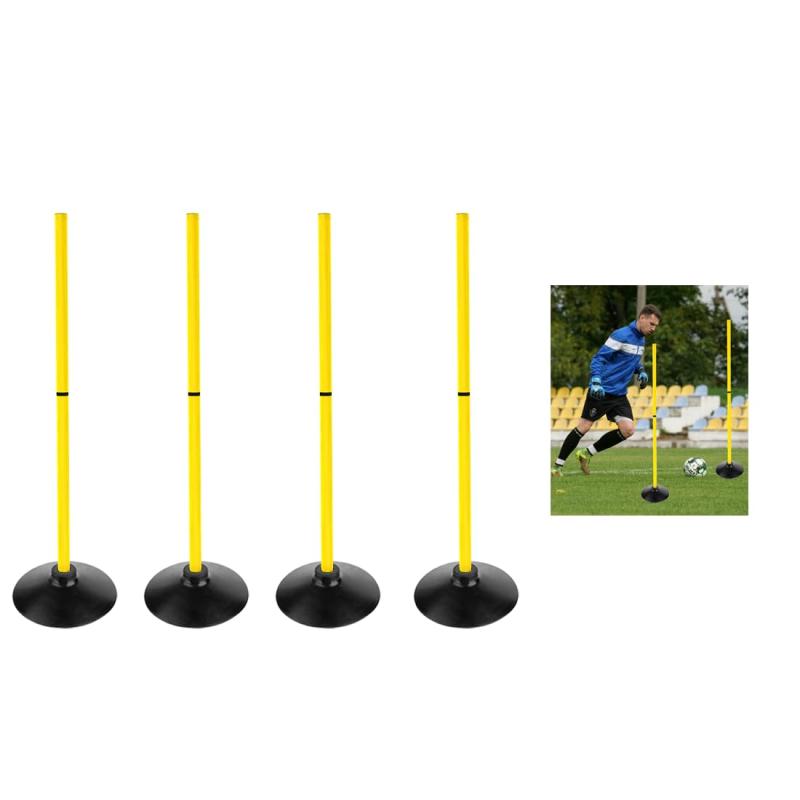 Ennbom アジリティポール トレーニングポール ハードル 自立式ベース付き サッカー バスケット練習 屋外・屋内兼用