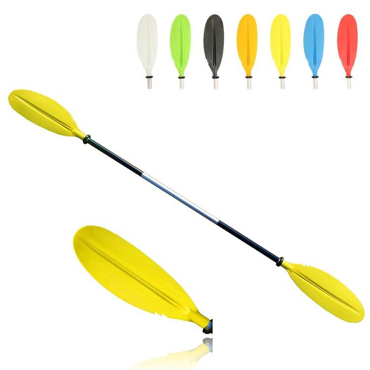 MORGEN SKY パドル カヤックパドル ダブルプレード アルミパドル 2ピース分割 kayak用 親子揃い ツーリング フィッシング ボートオール アルミ合金 軽量 収納便利 BR01