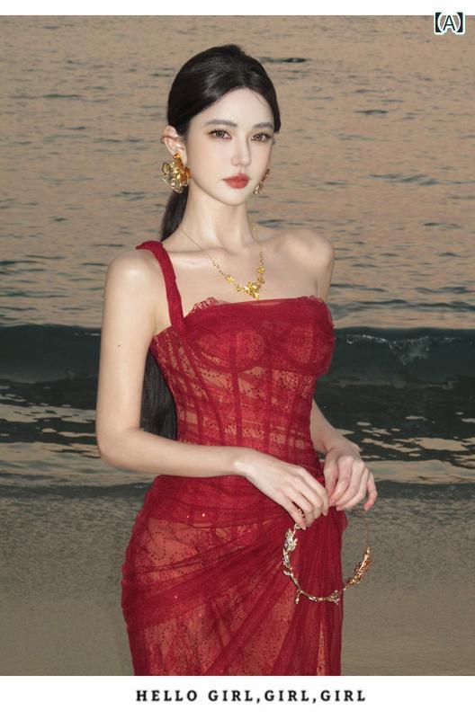 ワンピース レディース ドレス ロング丈 レース チュール 透け感 パフスリーブ フレア Aライン 結婚式 二次会 パーティー お呼ばれ 発表会 演奏会 華やか 軽やか 動きやすい|やすらぎマーケット