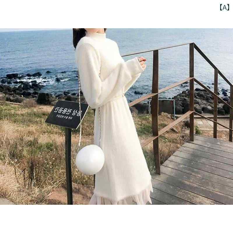 ワンピース レディース 長袖 ロング丈 マキシ丈 シフォン レイヤード 透け感 重ね着 ナチュラル Aライン ふんわり 体型カバー 春秋 お出かけ デート 旅行 きれいめシルエット ゆったりサイズ