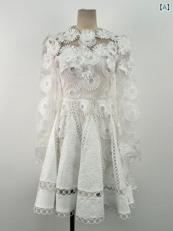 ワンピース レディース ひざ丈 ミディアム丈 半袖 花柄 シフォン 透け感 ウエストマーク Aライン フレア ガーリー フェミニン 春夏 デート お出かけ 大人かわいい おしゃれ 動きやすい 楽ちん