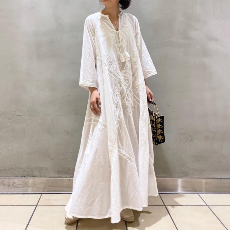 ワンピース レディース ロング丈 半袖 前開き 羽織り ロングカーディガン コットン混素材 体型カバー ゆったり 涼しい 通気性 軽い お出かけ 普段着