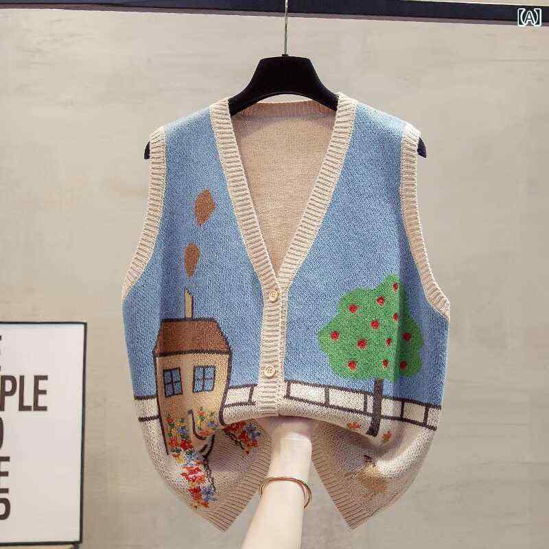 ニットベスト レディース Vネック ノースリーブ プルオーバー チョッキ レイヤード トップス ゆったり 重ね着 オフィス カジュアル お出かけ 動きやすい 重ね着しやすい 体系カバー 秋冬