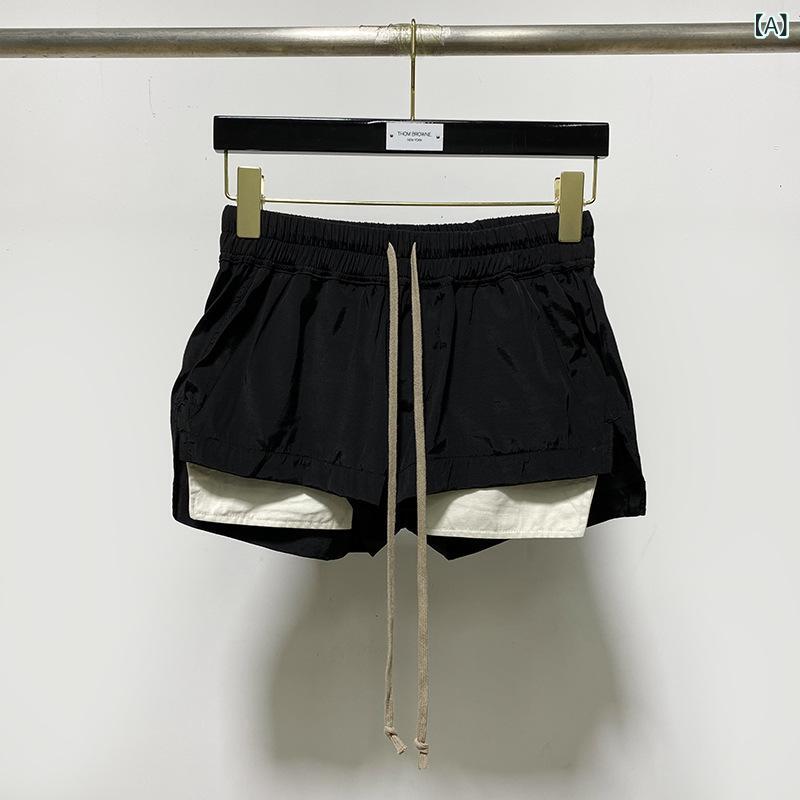 ショートパンツ レディース ハイウエスト ワイドシルエット ブラック 無地 通勤 通学 着回し カジュアル シンプル 薄手 体型カバー 脚長効果 美脚 春夏 おしゃれ 収納しやすい 動きやすい 旅行 アウトドア