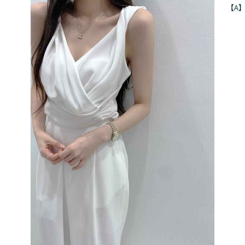 ブラウス レディース Vネック ノースリーブ フリル シフォン シャツ 夏服 トップス 重ね着風 透け感 カジュアル オフィス 通勤 通学 お出かけ 軽量 速乾 通気性 洗濯機洗い可能 涼しい ノースリーブブラウス
