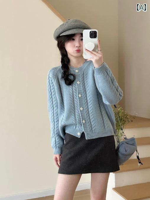 編み物ジレー レディース 麻花編み 有線テレビ編み物 長袖 羽織り アウター 秋服 重ね着 トップス 朦々たる 生あたたかい ゆったり 防寒打つ手 動き分かりやすい
