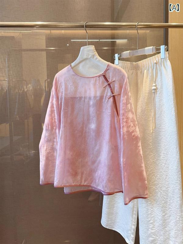 長袖プルオーバー レディース トップ 透け感原料品 大層らしい大きさ 薄っぺら 無地 分かりやすい 下着類 通い 通学 重ね着 心地よい 羽織り シアーシャツ ゆったり影ぼうしで体型取りまかなうし分かりやすい