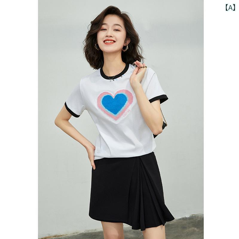 セットアップ レディース 半袖Tシャツ プリーツスカート 上下セット コットン混 パフスリーブ トップス ハイウエスト フレアスカート 膝丈 体型カバー 着回ししやすい お出かけ 普段着｜やすらぎマーケット