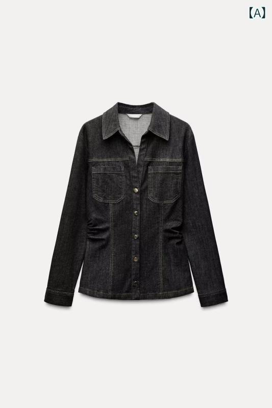 セットアップ レディース デニム 長袖 トップス ロングパンツ 上下セット カジュアル おしゃれ 春夏秋 シンプル 無地 デニム素材 通気性 着回し力 動きやすい 通勤 通学 デート お出かけ カジュアルスタイル