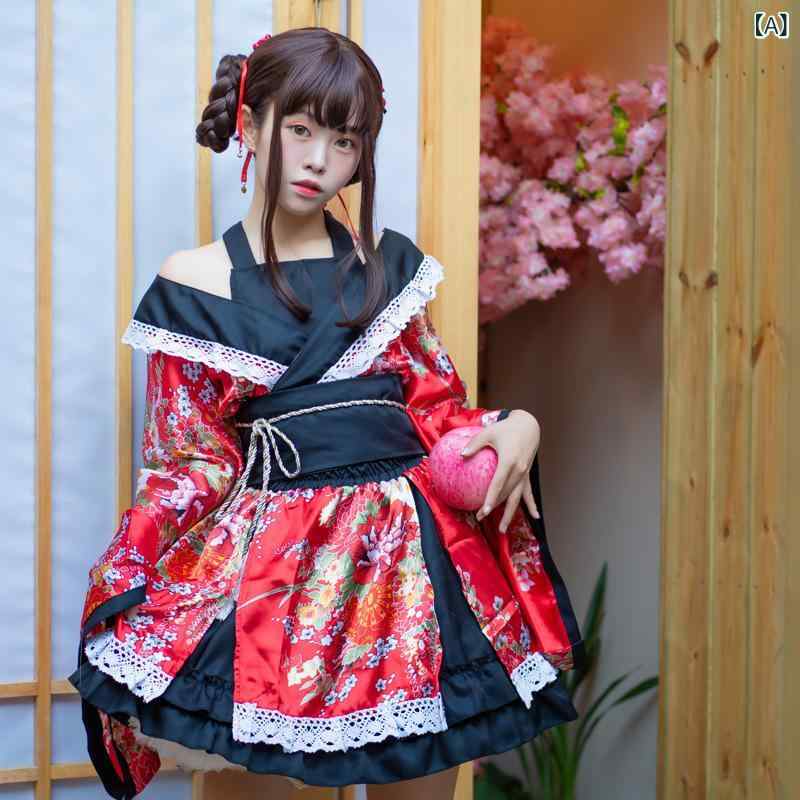 着物 レディース 和服セット コスプレ衣装 伝統柄 華やか 撮影用 イベント用 ステージ衣装 舞台用 動きやすい 記念撮影用 和装 祭り ダンス衣装 桜柄