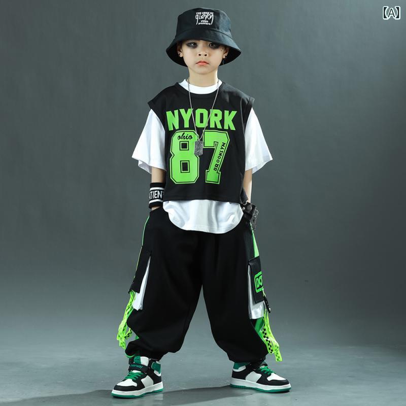 セットアップ キッズ 男の子 夏服 半袖 3点セット ハーフパンツ ダンス 衣装 ボーイズ おしゃれ シンプル 子供服 上下セット スポーツウェア 通気性 動きやすい 普段着 練習着 お出かけ スポーツ 通学
