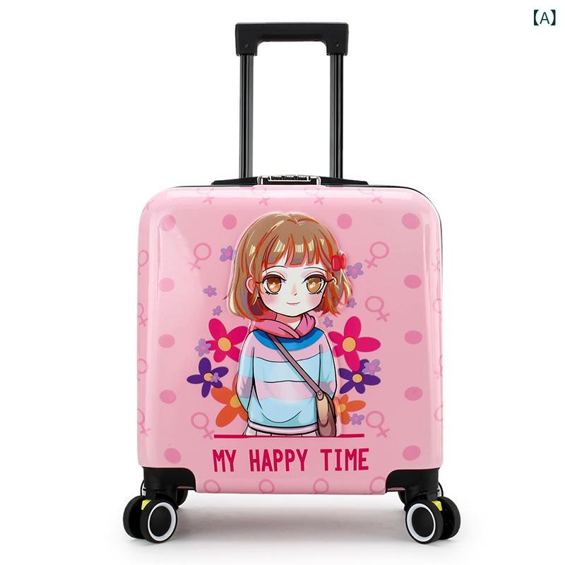 キッズキャリーケース キッズ 旅行バッグ キャリーバッグ 小わっぱ用 ブート お坊っちゃん 御嬢さん 4輪 静音 キャスター 撥水 チャック式 軽さ 牢固たる 旅する鞄 帰国 通学 回遊 納めるし分かりやすい