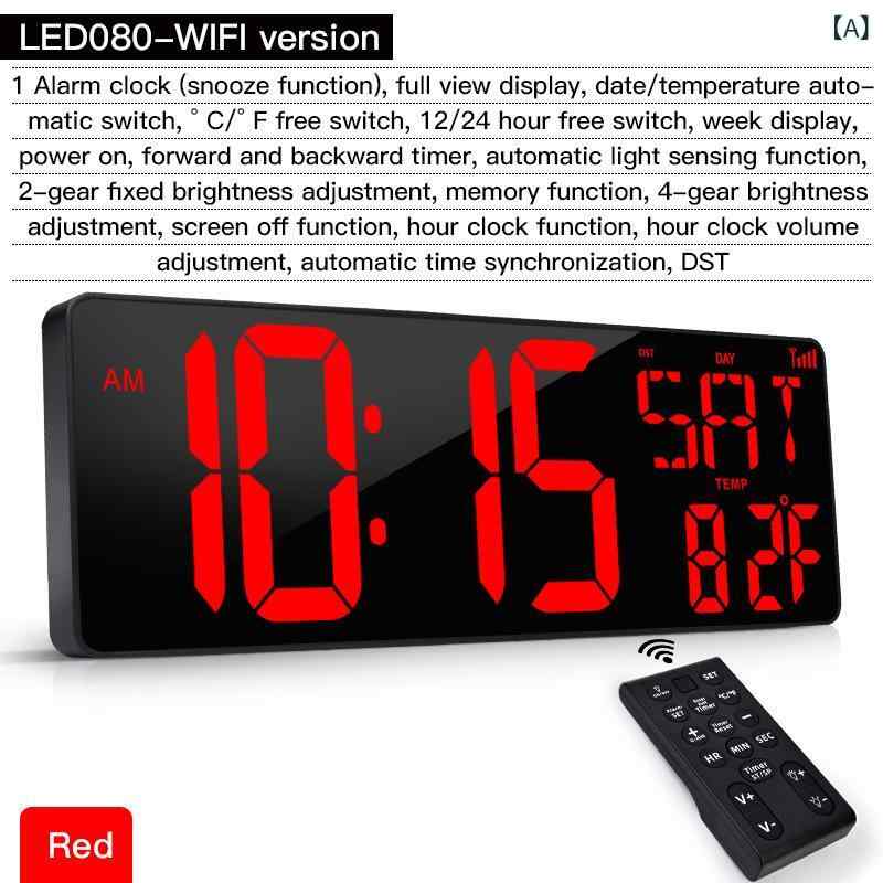 壁掛け時計 デジタル LED大型 172インチ 電子時計 正像 倒像 タイマー機能付き 高輝度 見やすい オフィス リビング 会議室 学校 店舗用 多機能 大画面 置き時計 遠くからでも時間がはっきり確認できる