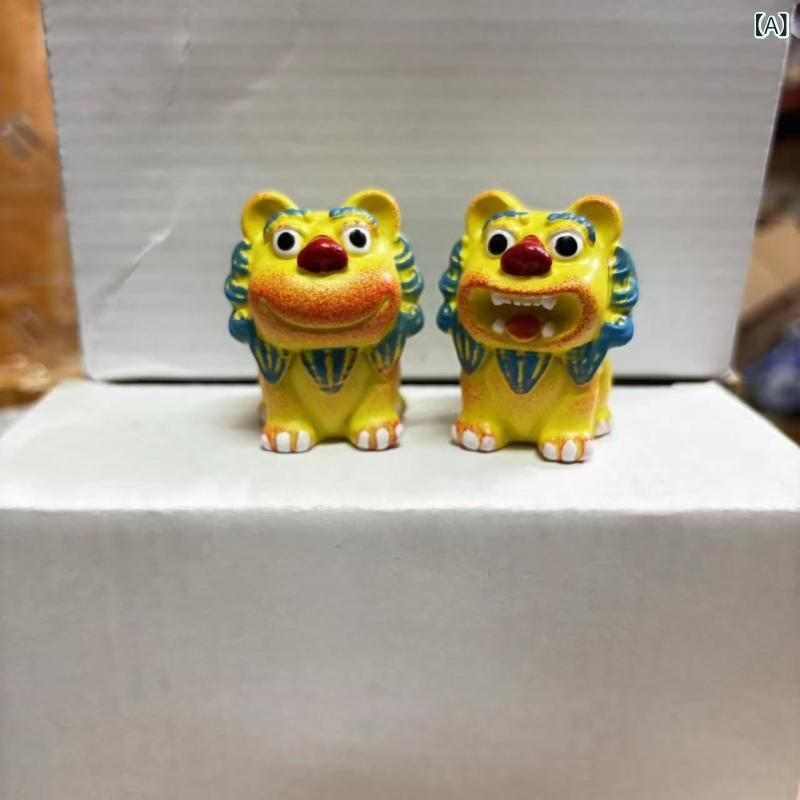 置物 獅子 縁起物 風水アイテム 樹脂製マグネット 麒麟 装飾品 玄関飾り リビング インテリア小物 玄関収納 磁石式で簡単に固定できる 幸運を招く贈り物にも最適 プレゼント 記念品