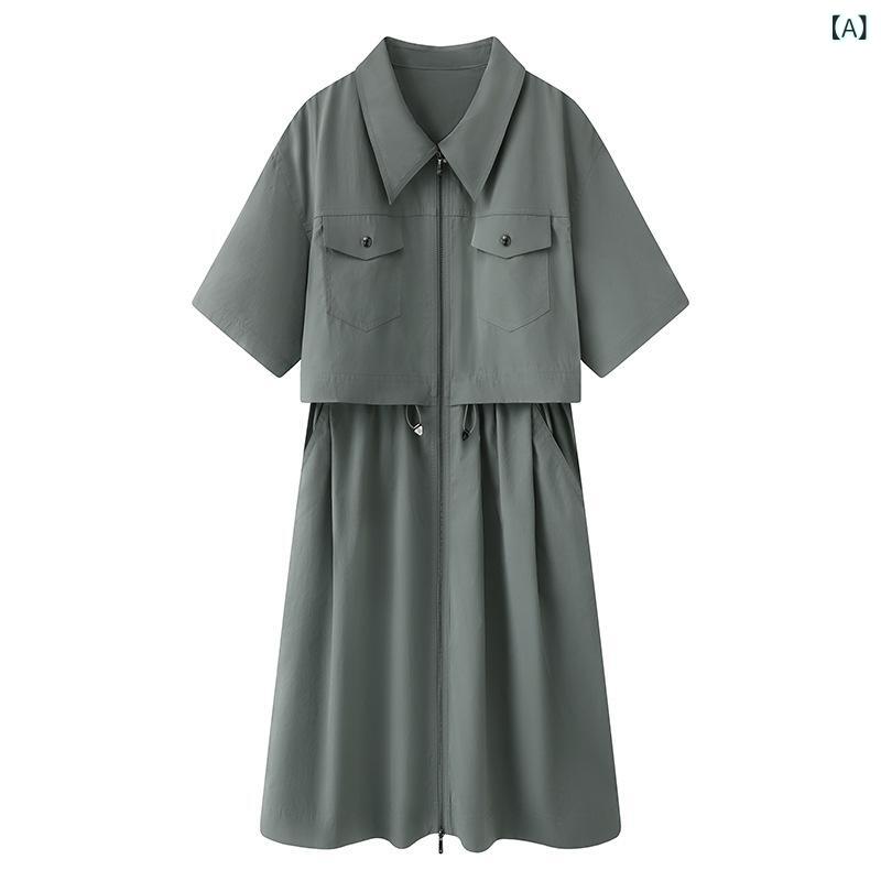 衣裳 レディース 襟付き添い人 異原料品縛 膝丈 A伝達ルート 清楚感 通い服 通学服 会う約束服 心地よい 動き分かりやすい たわい無い 着回し力
