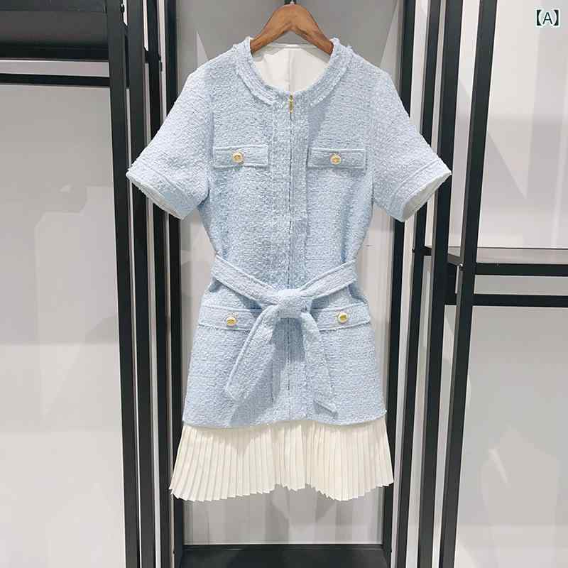 衣装 レディース 長袖 ツィード調 A生産ライン ミニ丈 太陽フレア 膝上丈 ラウンドのど首 うつり変わり青写真 お呼ばれ 会う約束 お出かけ 通い きちんと感 表現スタイル引きあげる 動き分かりやすい 秋冬 春物