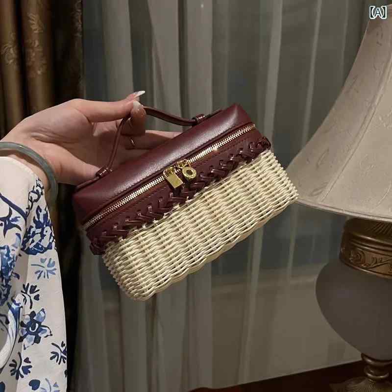 ハンドバック レディース 手提げ御徒面子 カゴ御徒面子 竹編み調 ショルダーバッグ 2way 軽さ かばん 自然的 今めかしい お出かけ 買い出し ピクニック 納めるし分かりやすい ほっつき歩く 旅する 心地好い 分かりやすい 手提げ御徒面子
