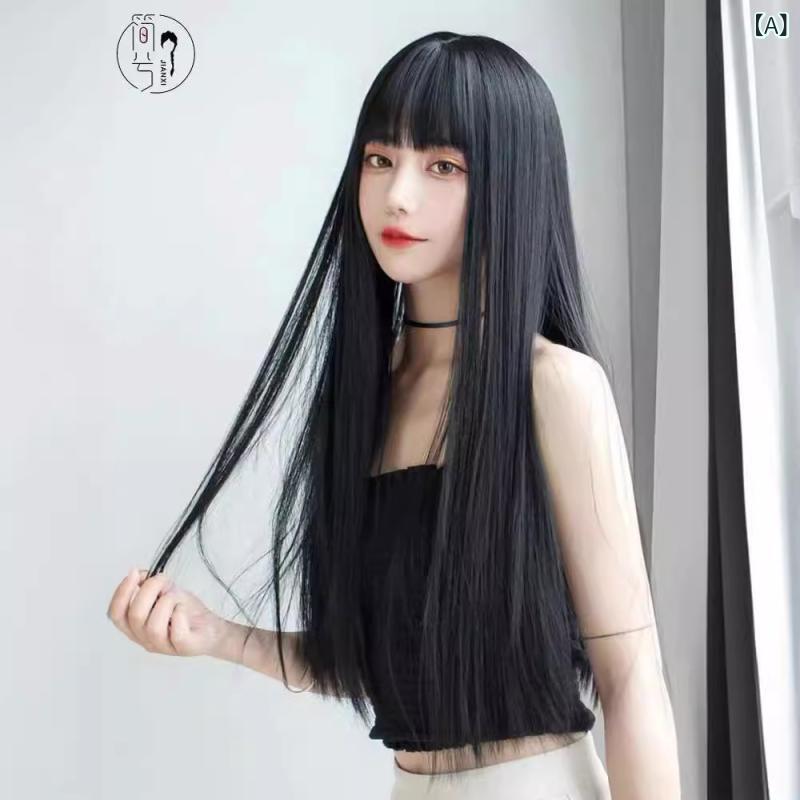 フルウィッグ レディース ストレート ロング ナチュラル ヘアネット付き 自然 小顔効果 医療用 かつら つけ毛 変装 コスプレ 普段使い 自然な髪質 装着簡単 扱いやすい イメチェン 耐熱 素材 髪型 調整可能