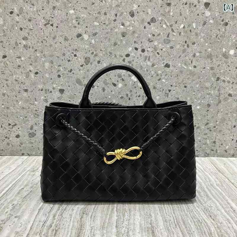 トートバッグ レディース 革レザー 編み込み 手提げバッグ 肩掛け 鞄 イントレチャート 職人 軽量 大容量 収納しやすい 通勤 通学 オフィス デイリー シンプル カジュアル｜やすらぎマーケット