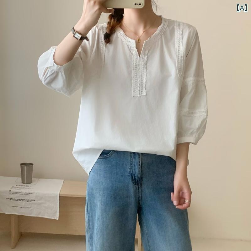 トップ レディース 長袖 フラウンストップ パフ衣袂 トップス スピード競技 うつり変わり 綿混素材 音の大きさ袖 重ね着 ゆったり 影ぼうし 体型取りまかなう お出かけ 通い 通学 今めかしい 分かりやすい 着回し